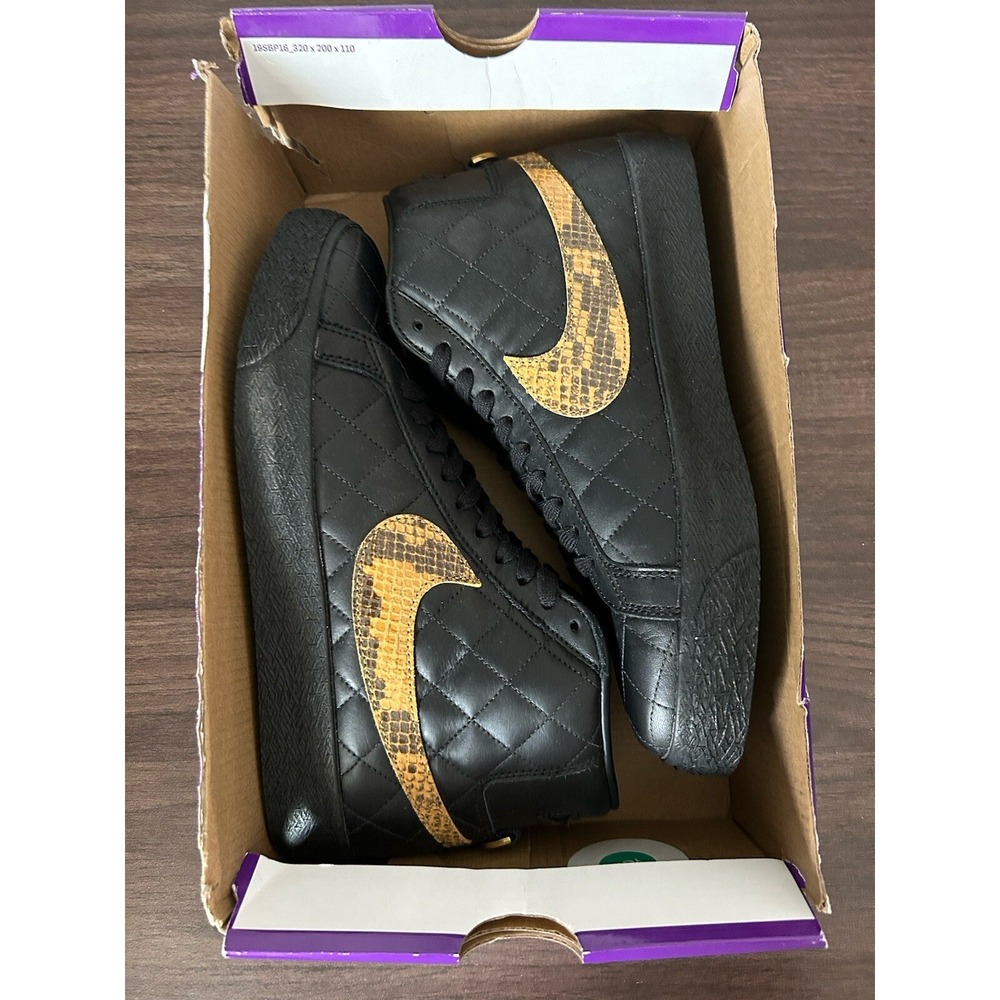 Nike Supreme Blazer‎ x Zoom QS SB Black Snakeskin-Sz 8-DV5078 001-New/No Lid